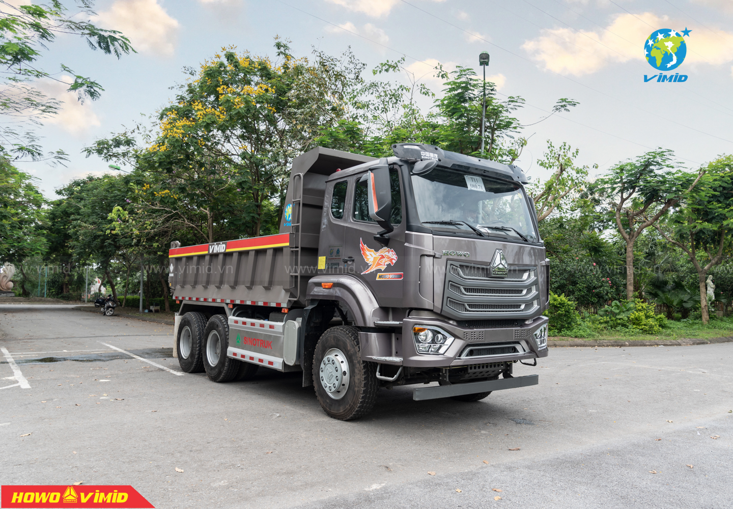 Xe ben NX350 6x4 thùng đúc