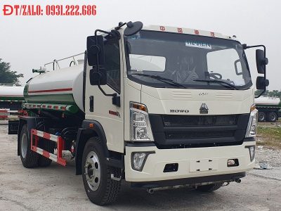 Xe xi téc phun nước rửa đường tưới cây Howo 8.2 khối nhập khẩu