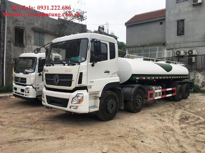Ô tô xi téc phun nước rửa đường Dongfeng 4 chân 17.5 khối