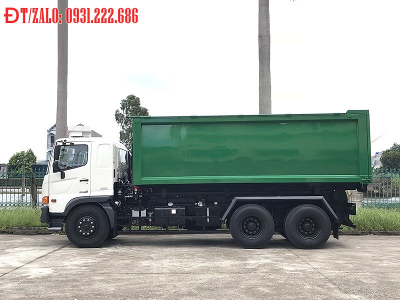 xe chở rác thùng rời 20 khối Isuzu