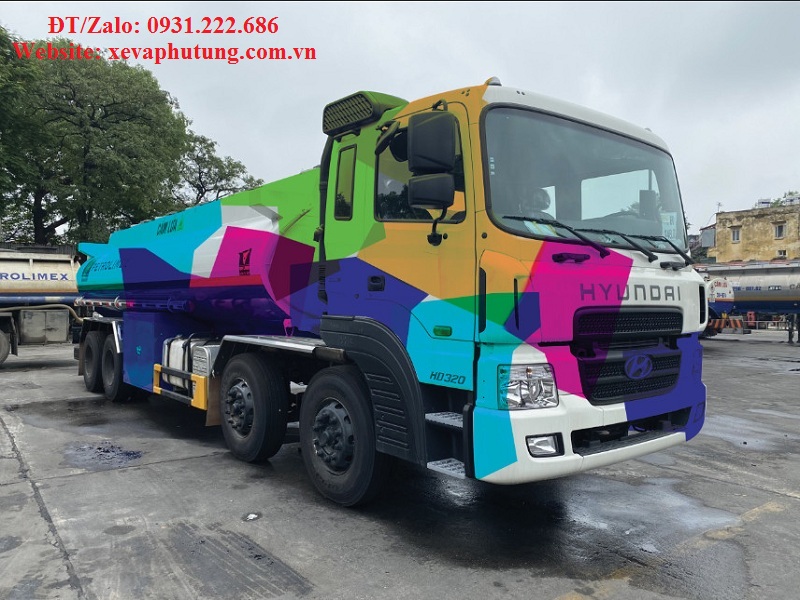 xe chở xăng dầu 22 khối hyundai 